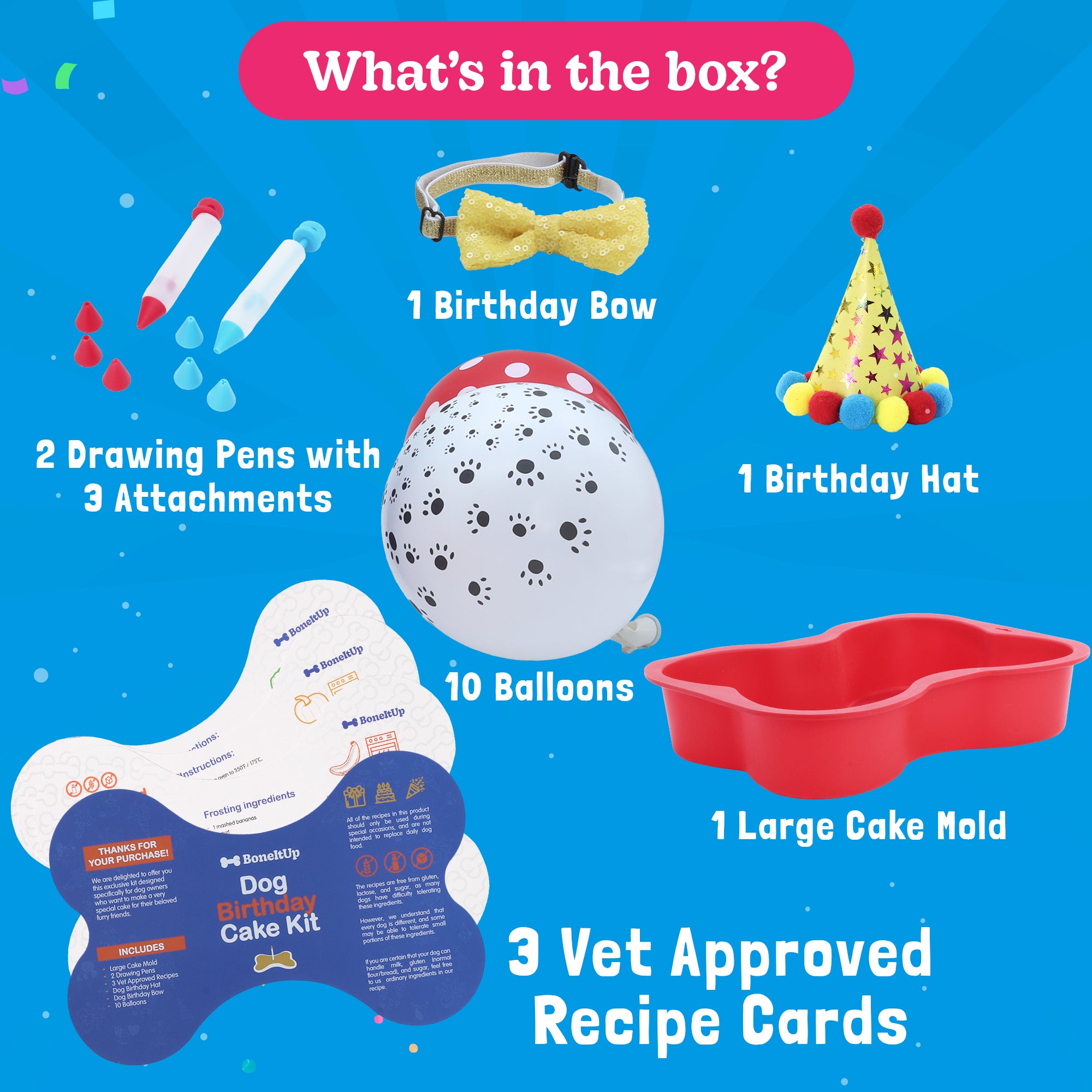 BoneItUp® Dog Birthday Cake Kit